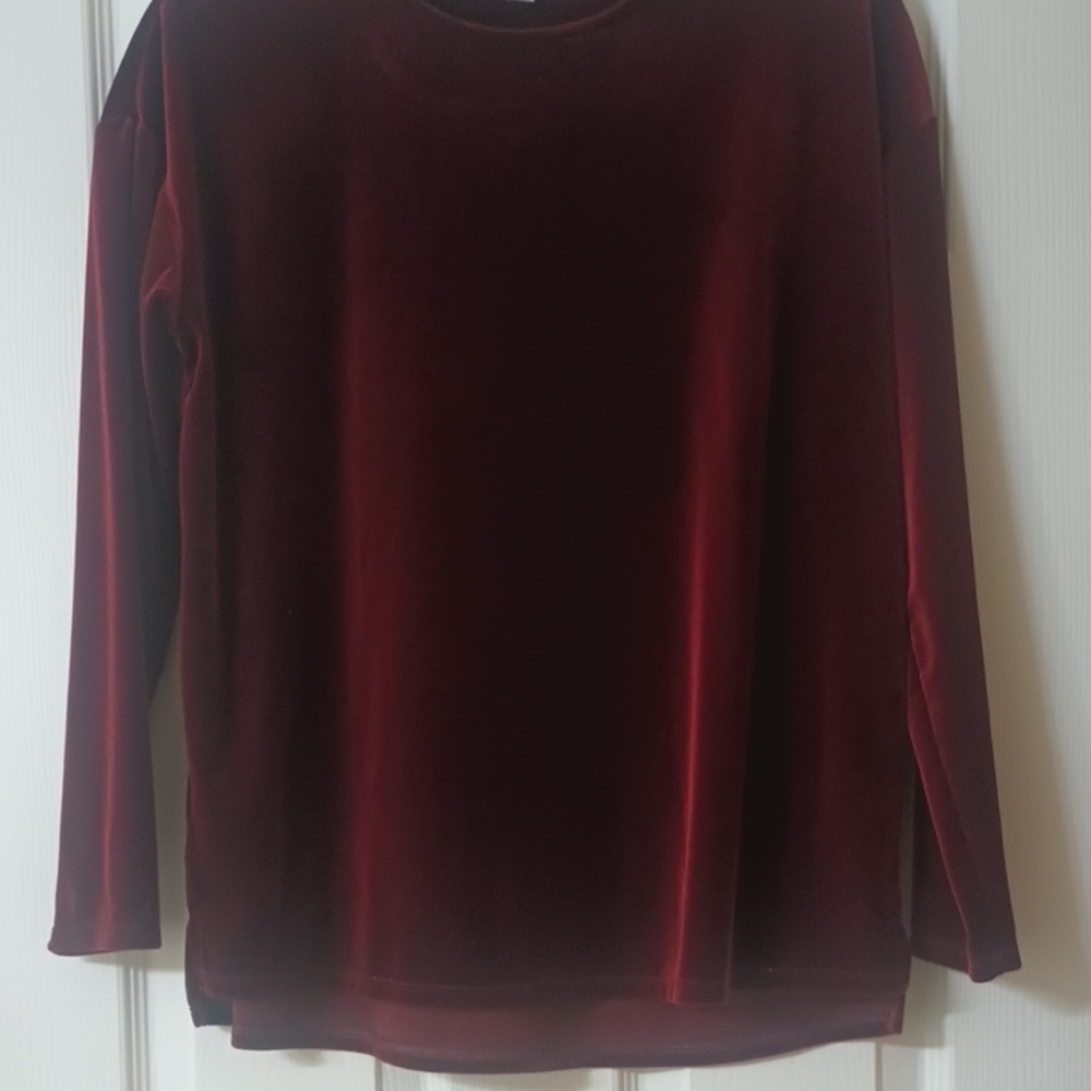 Elegant Velvet Long Sleeve Top